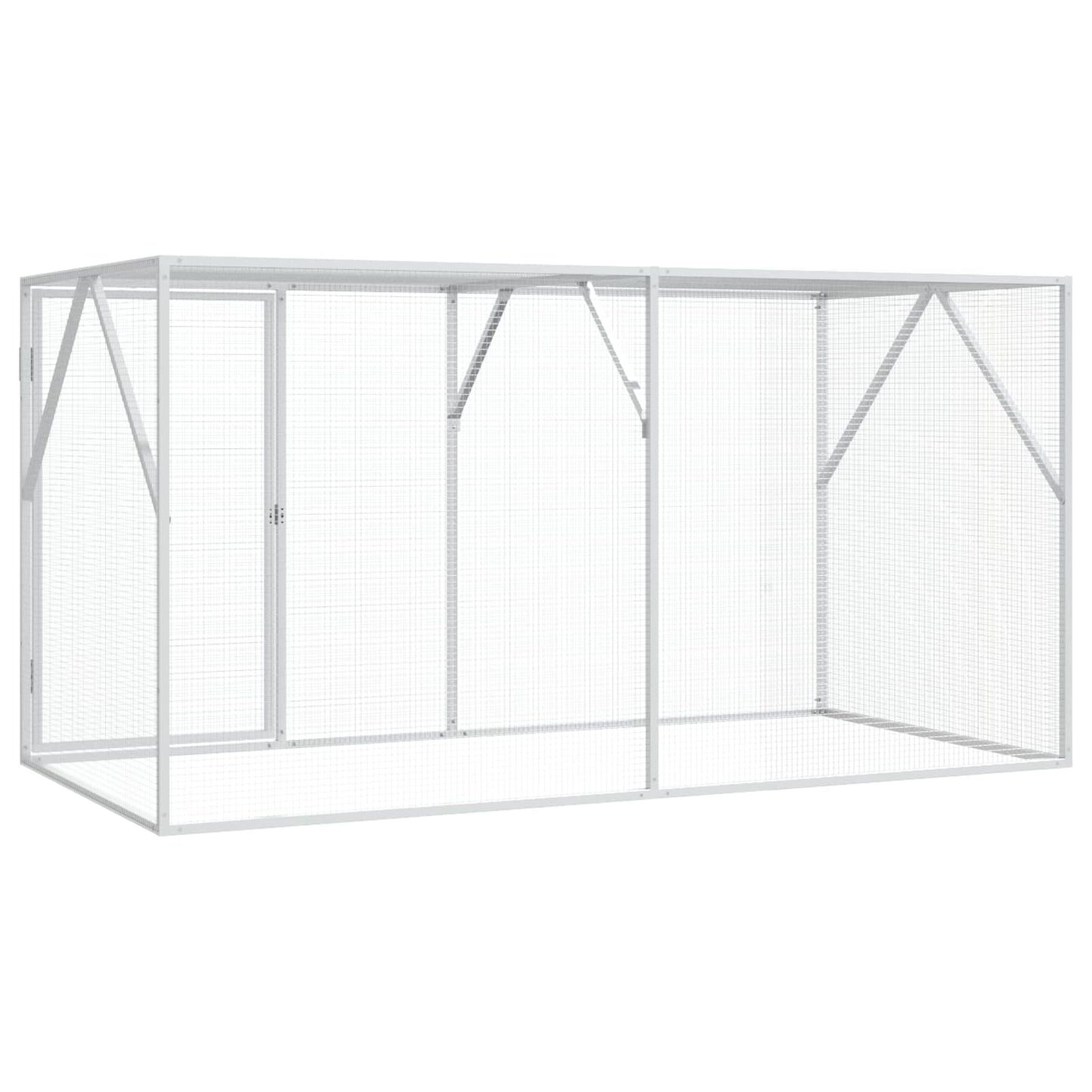 vidaXL Bird Cage Anthracite 208 x 102 x 108 cm Galvanised Steel