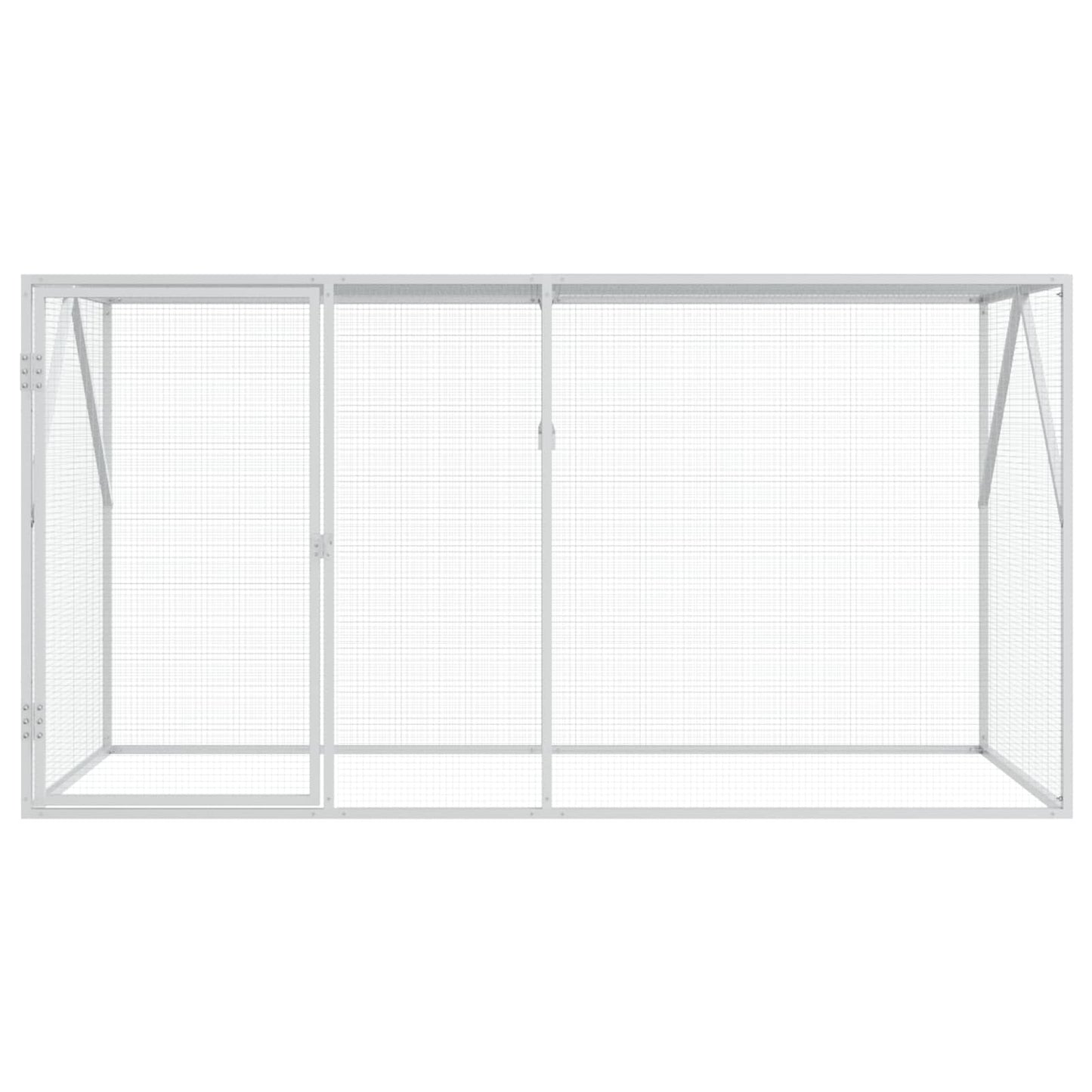 vidaXL Bird Cage Anthracite 208 x 102 x 108 cm Galvanised Steel