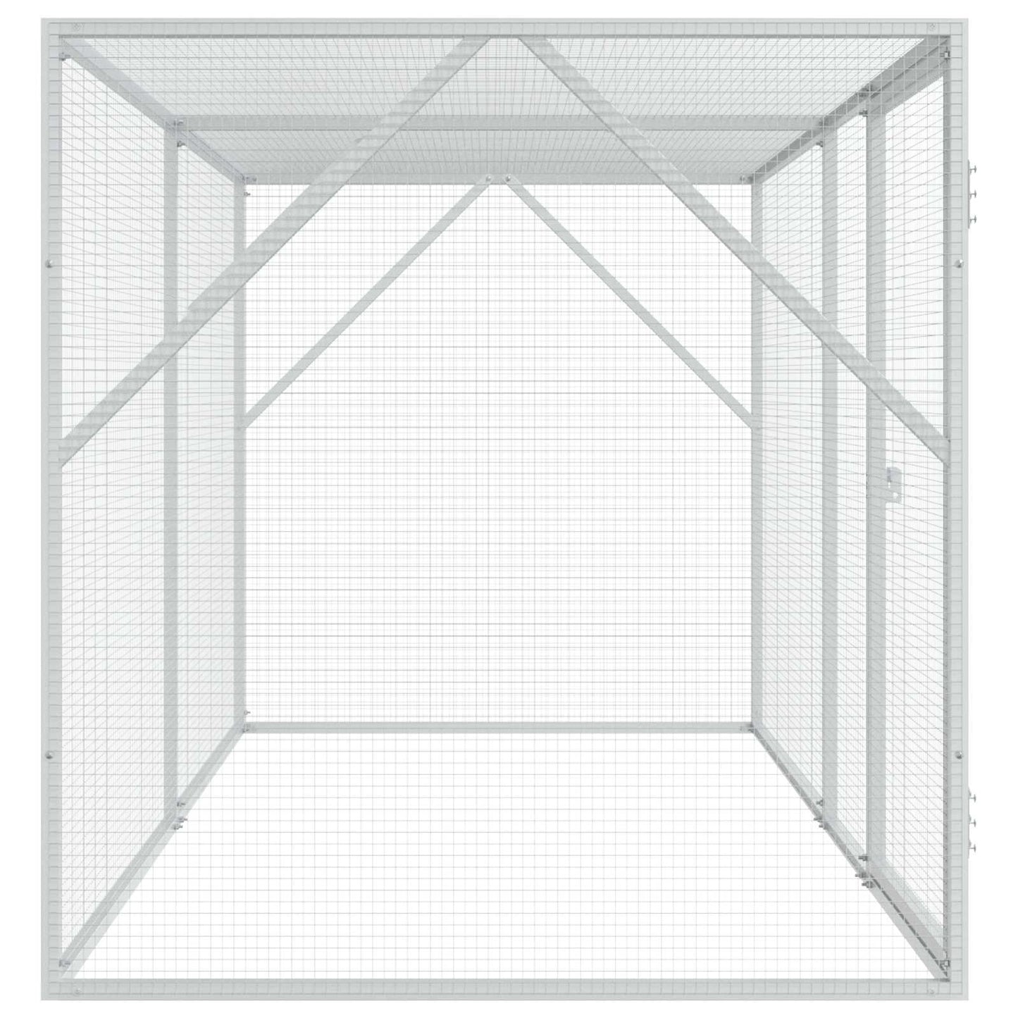 vidaXL Bird Cage Anthracite 208 x 102 x 108 cm Galvanised Steel