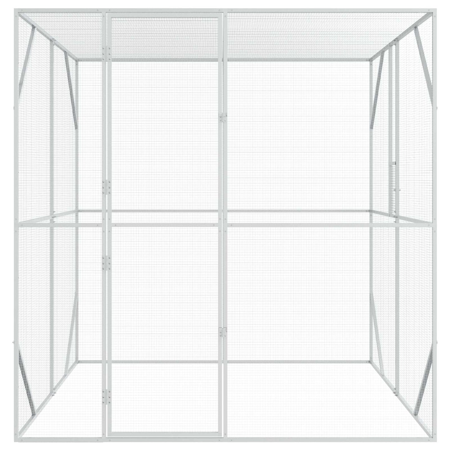 vidaXL Bird Cage Anthracite 209 x 202 x 214 cm Galvanised steel
