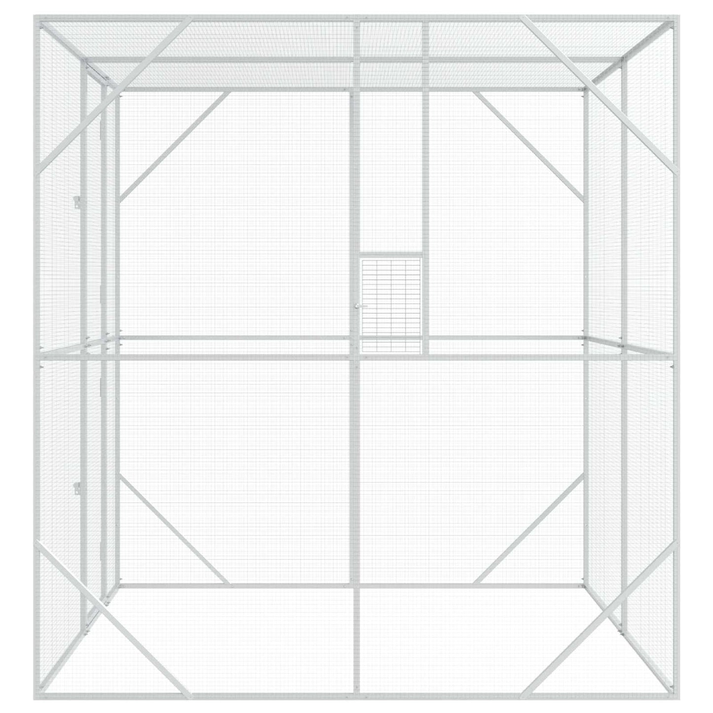vidaXL Bird Cage Anthracite 209 x 202 x 214 cm Galvanised steel