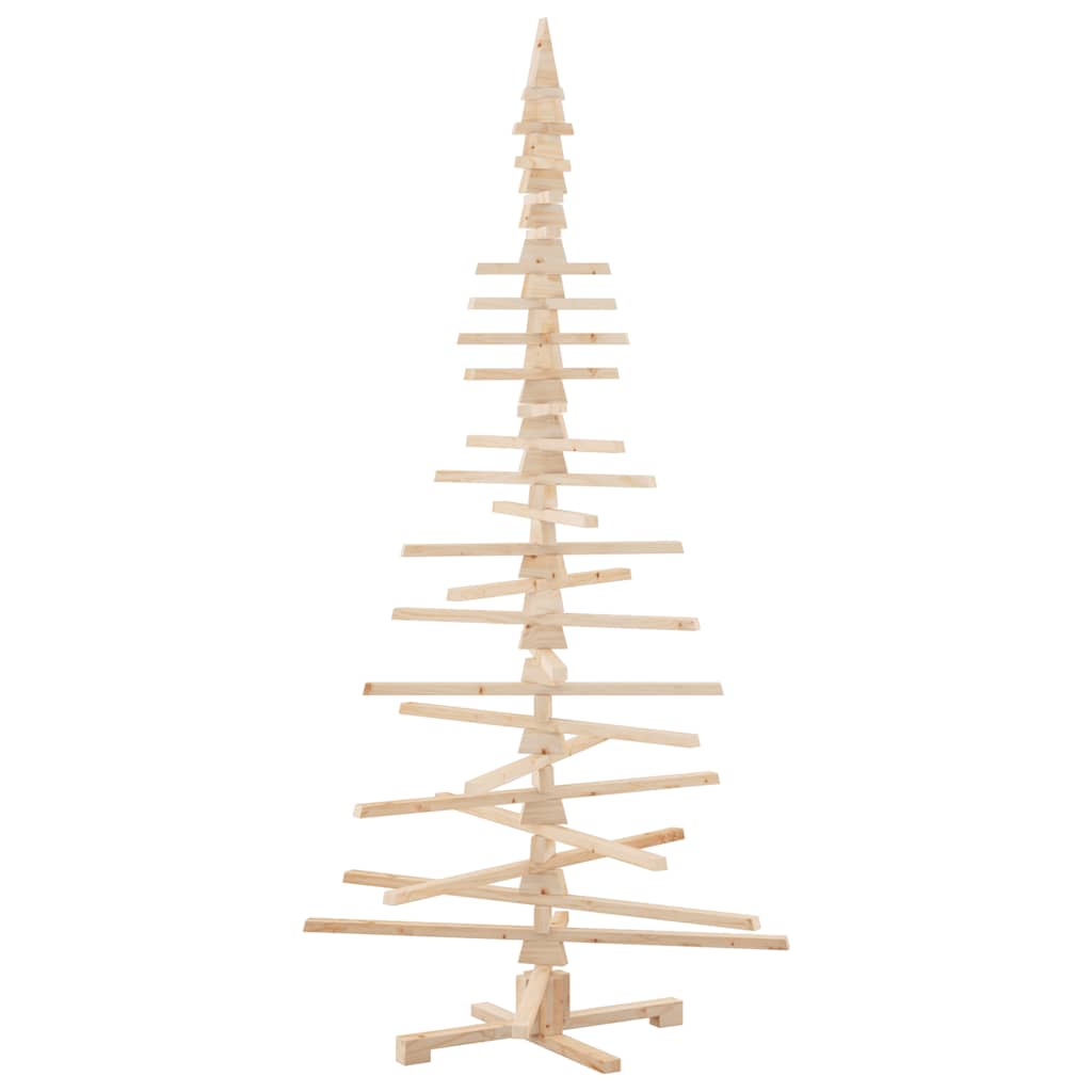 vidaXL Wooden Christmas Tree for Decoration 210 cm Solid Wood Pine