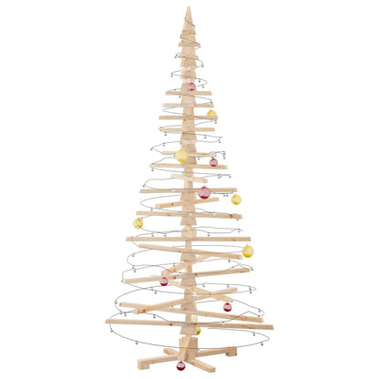 vidaXL Wooden Christmas Tree for Decoration 210 cm Solid Wood Pine