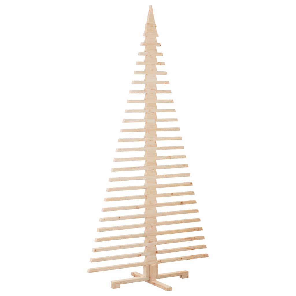 vidaXL Wooden Christmas Tree for Decoration 210 cm Solid Wood Pine