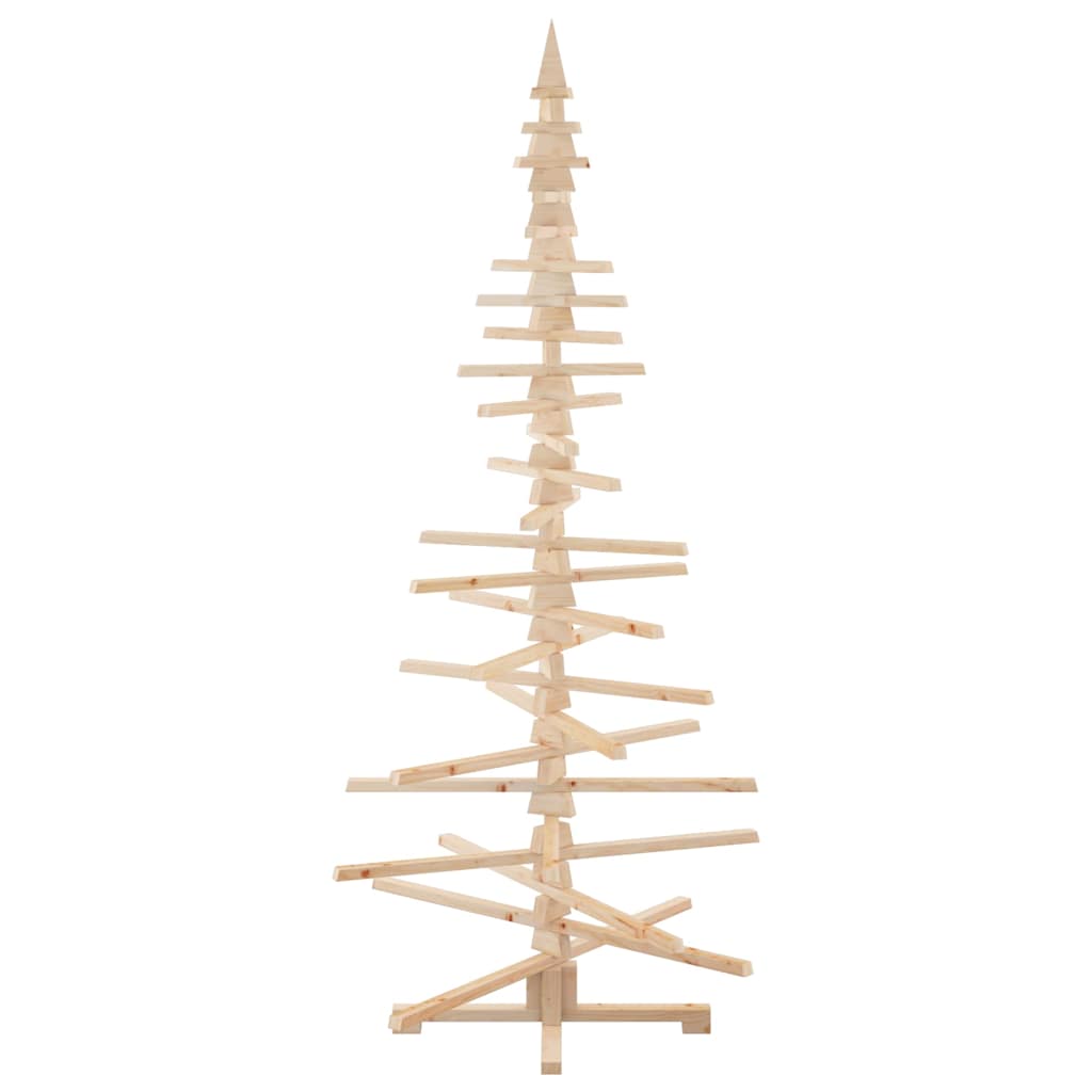 vidaXL Wooden Christmas Tree for Decoration 210 cm Solid Wood Pine