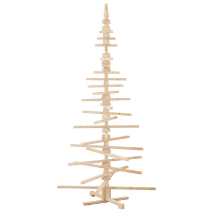 vidaXL Wooden Christmas Tree for Decoration 210 cm Solid Wood Pine