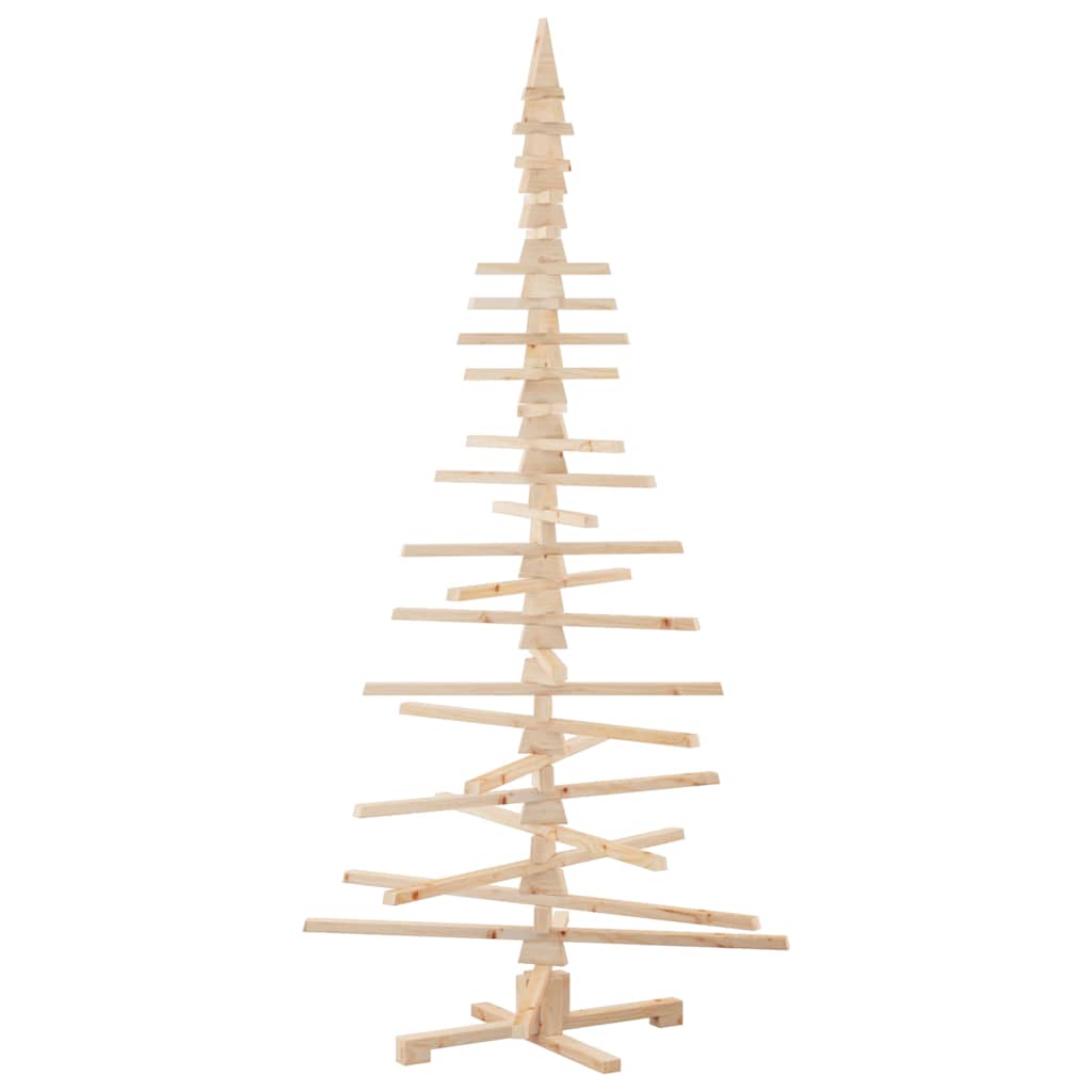 vidaXL Wooden Christmas Tree for Decoration 210 cm Solid Wood Pine