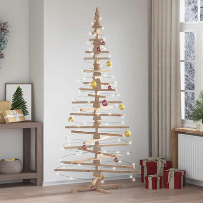 vidaXL Wooden Christmas Tree for Decoration 210 cm Solid Wood Pine