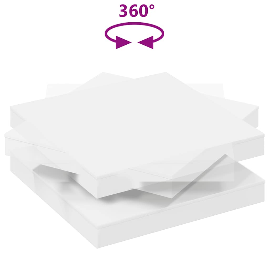 vidaXL Coffee Table 360-Degree Rotatable White 90x90x34.5 cm