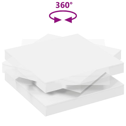 vidaXL Coffee Table 360-Degree Rotatable White 90x90x34.5 cm