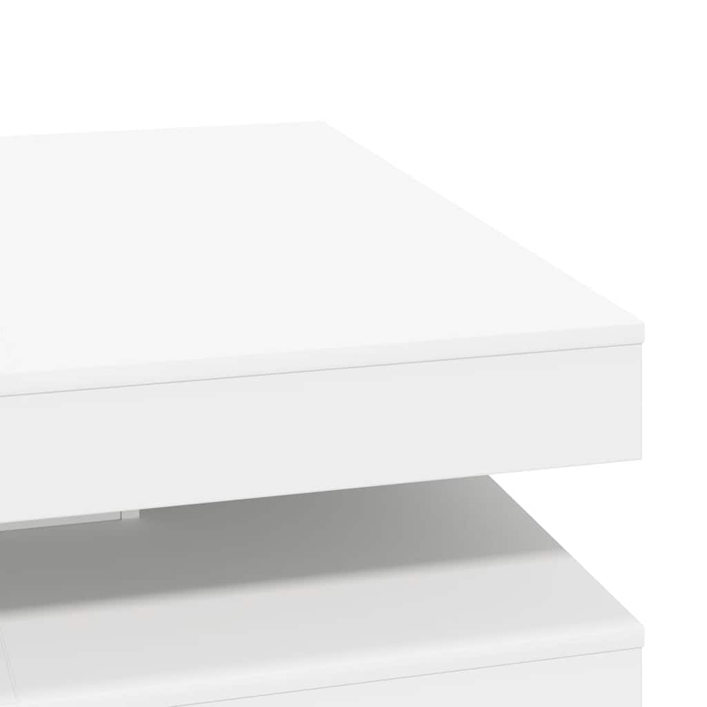 vidaXL Coffee Table 360-Degree Rotatable White 90x90x34.5 cm