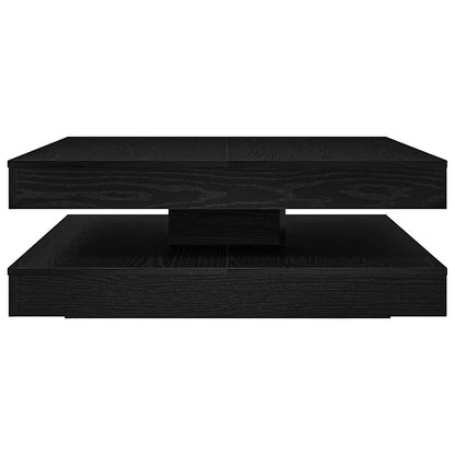 vidaXL Coffee Table 360-Degree Rotatable Black Oak 90x90x34,5 cm
