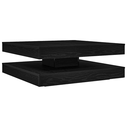 vidaXL Coffee Table 360-Degree Rotatable Black Oak 90x90x34,5 cm