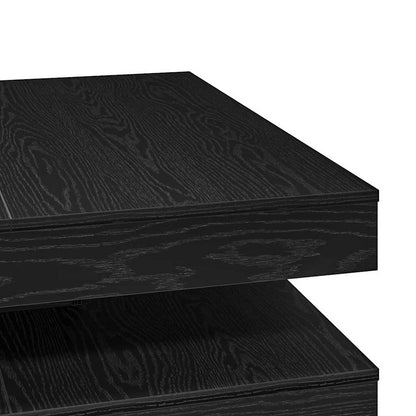 vidaXL Coffee Table 360-Degree Rotatable Black Oak 90x90x34,5 cm