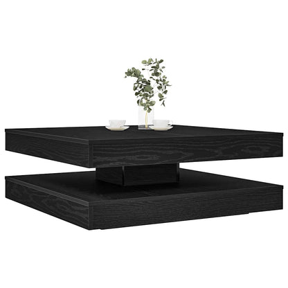 vidaXL Coffee Table 360-Degree Rotatable Black Oak 90x90x34,5 cm
