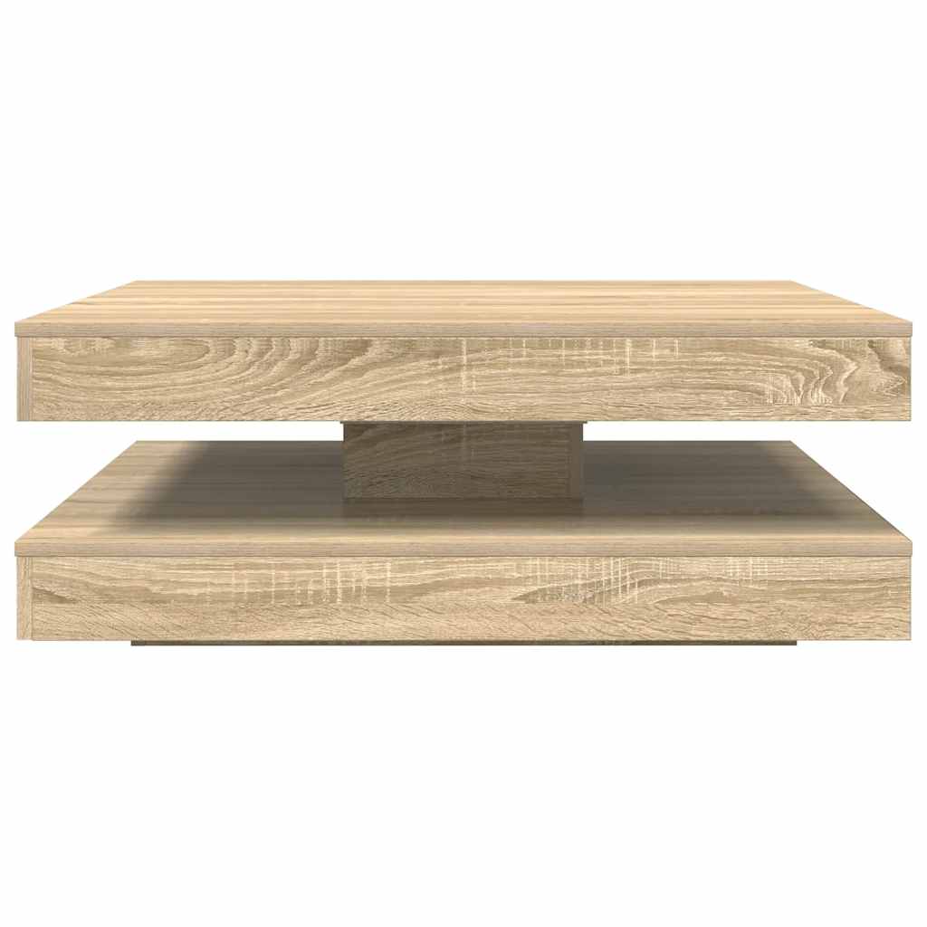 vidaXL Coffee Table 360-Degree Rotatable Sonoma Oak 90x90x34.5 cm