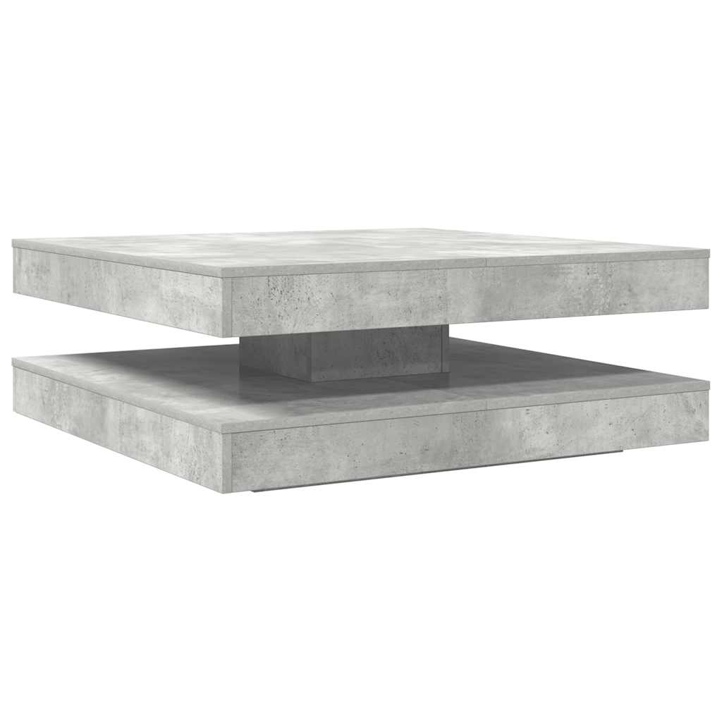 vidaXL Coffee Table 360-Degree Rotatable Concrete Grey 90x90x34,5 cm