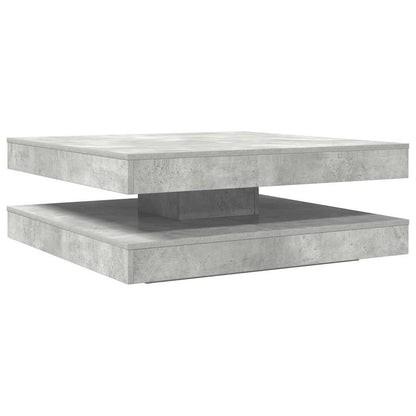 vidaXL Coffee Table 360-Degree Rotatable Concrete Grey 90x90x34,5 cm
