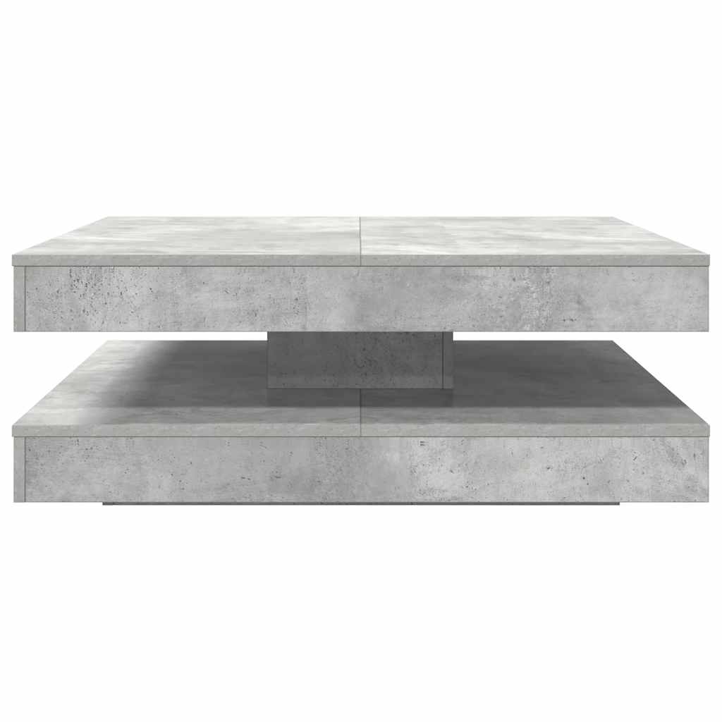 vidaXL Coffee Table 360-Degree Rotatable Concrete Grey 90x90x34,5 cm