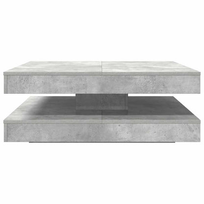 vidaXL Coffee Table 360-Degree Rotatable Concrete Grey 90x90x34,5 cm