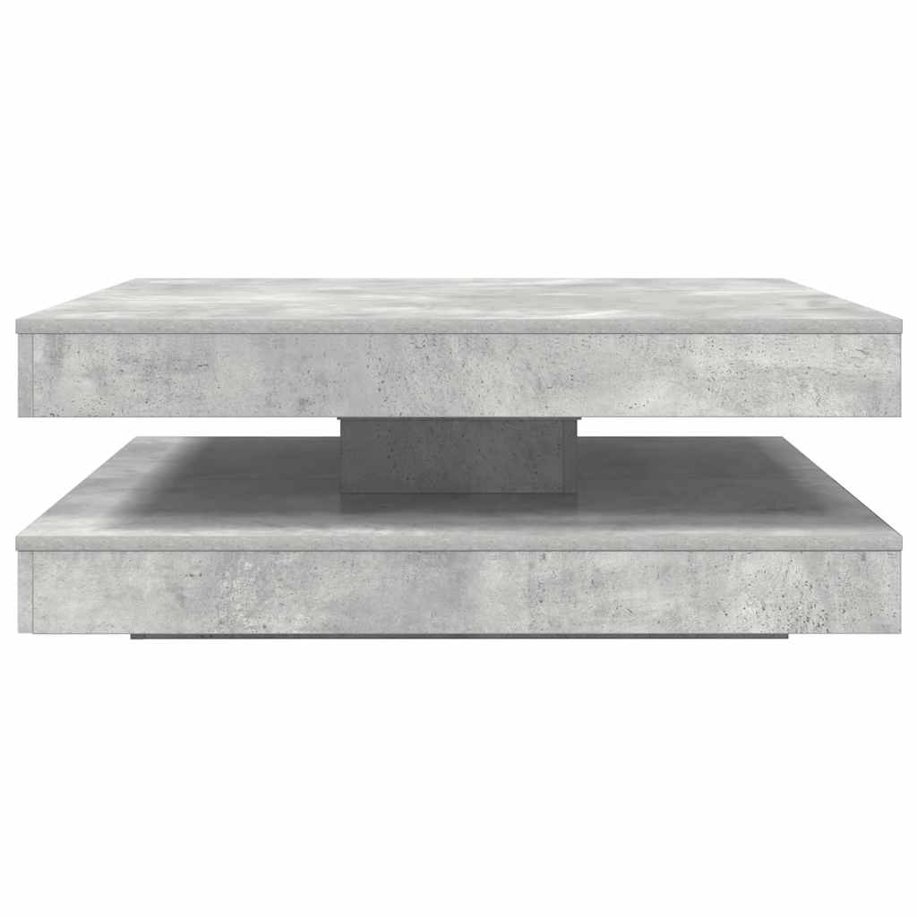 vidaXL Coffee Table 360-Degree Rotatable Concrete Grey 90x90x34.5 cm
