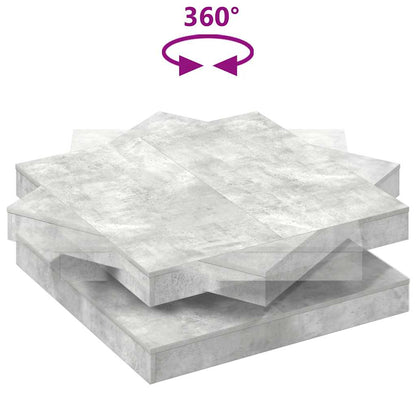 vidaXL Coffee Table 360-Degree Rotatable Concrete Grey 90x90x34.5 cm