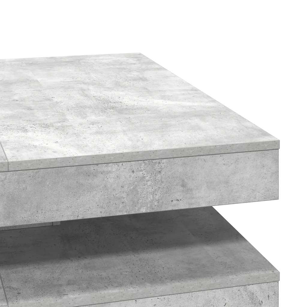 vidaXL Coffee Table 360-Degree Rotatable Concrete Grey 90x90x34.5 cm