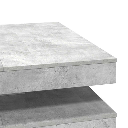 vidaXL Coffee Table 360-Degree Rotatable Concrete Grey 90x90x34.5 cm