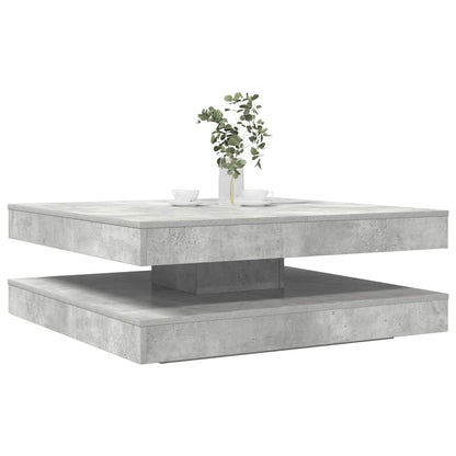 vidaXL Coffee Table 360-Degree Rotatable Concrete Grey 90x90x34,5 cm
