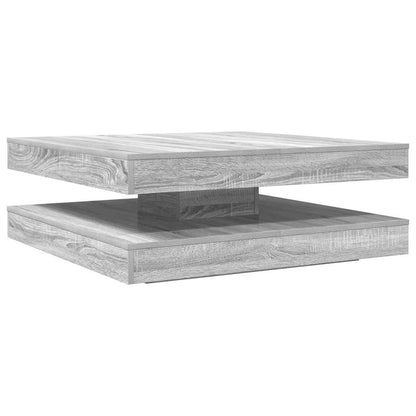 vidaXL Coffee Table 360-Degree Rotatable Grey Sonoma 90x90x34.5 cm