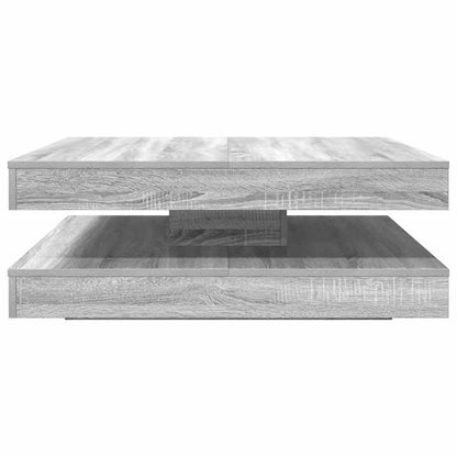 vidaXL Coffee Table 360-Degree Rotatable Grey Sonoma 90x90x34,5 cm