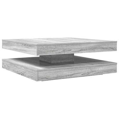 vidaXL Coffee Table 360-Degree Rotatable Grey Sonoma 90x90x34.5 cm