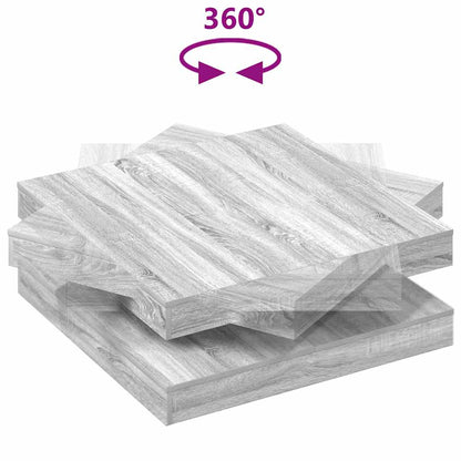 vidaXL Coffee Table 360-Degree Rotatable Grey Sonoma 90x90x34,5 cm