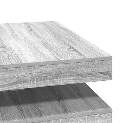 vidaXL Coffee Table 360-Degree Rotatable Grey Sonoma 90x90x34.5 cm