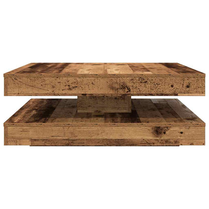vidaXL Coffee Table 360-Degree Rotatable Old Wood 90x90x34,5 cm