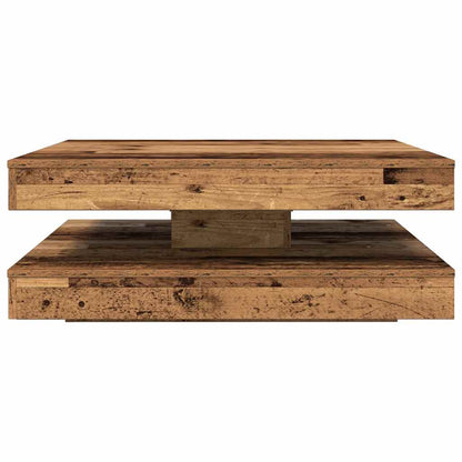 vidaXL Coffee Table 360-Degree Rotatable Old Wood 90x90x34,5 cm