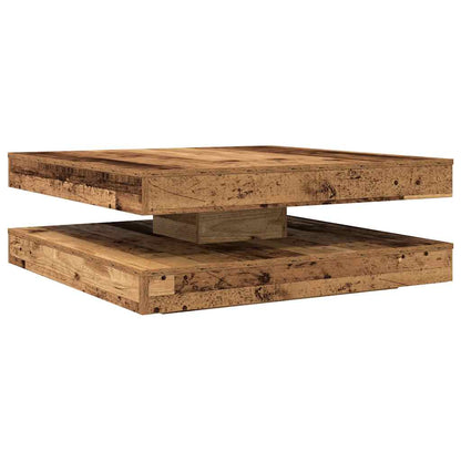 vidaXL Coffee Table 360-Degree Rotatable Old Wood 90x90x34,5 cm