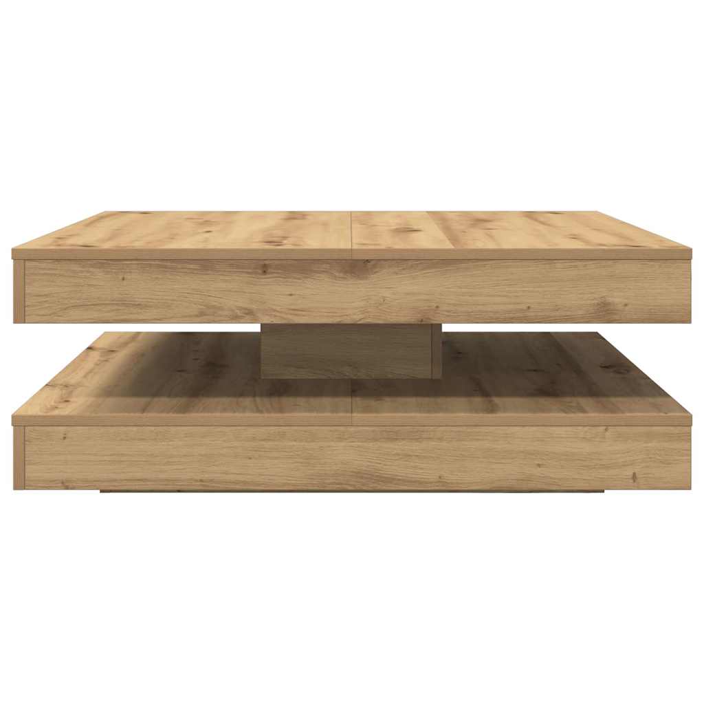 vidaXL Coffee Table 360-Degree Rotatable Artisan Oak 90x90x34,5 cm