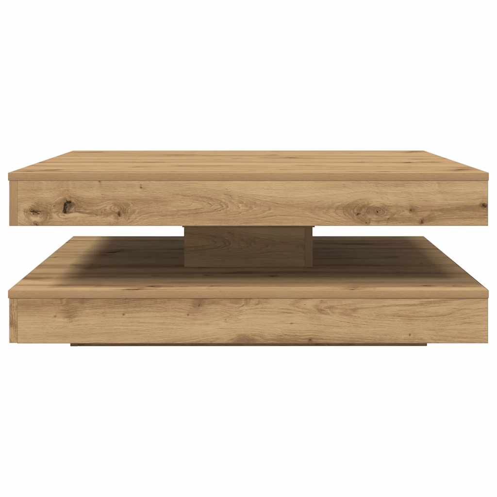 vidaXL Coffee Table 360-Degree Rotatable Artisan Oak 90x90x34.5 cm
