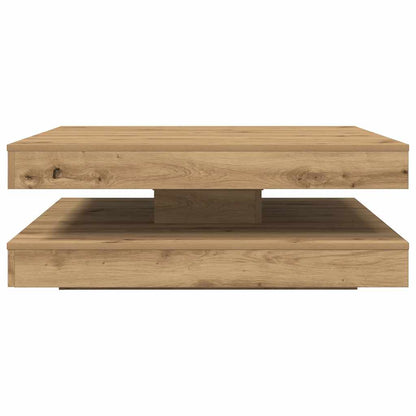vidaXL Coffee Table 360-Degree Rotatable Artisan Oak 90x90x34.5 cm
