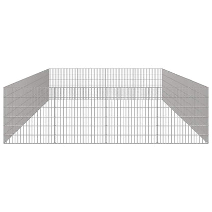 vidaXL Free Range Animal Enclosure 24-Panel 54x60 cm Galvanised Iron