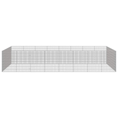 vidaXL Free Range Animal Enclosure 24-Panel 54x80 cm Galvanised Iron