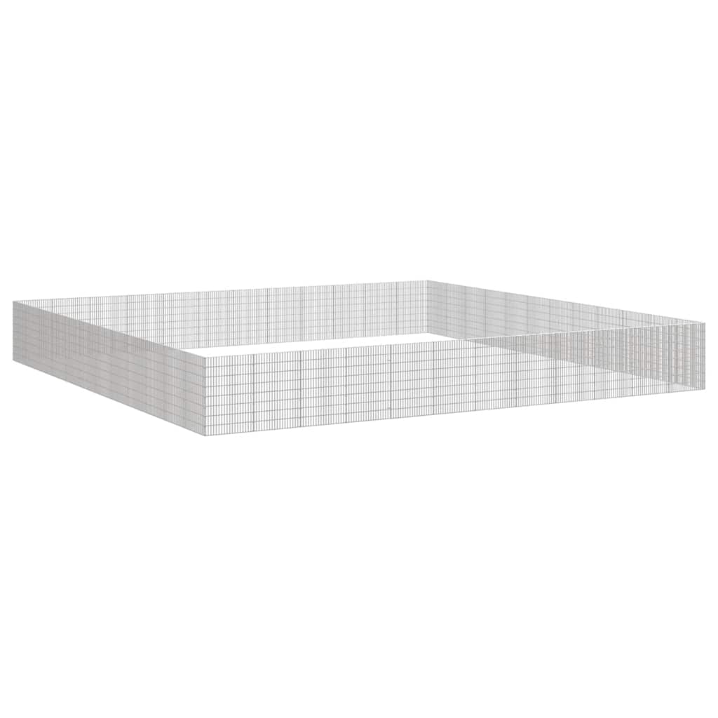 vidaXL Free Range Animal Enclosure 48-Panel 54x80 cm Galvanised Iron