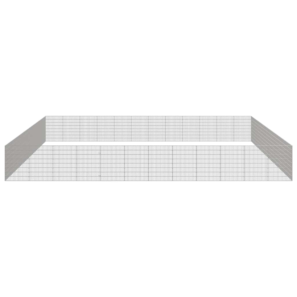 vidaXL Free Range Animal Enclosure 48-Panel 54x80 cm Galvanised Iron
