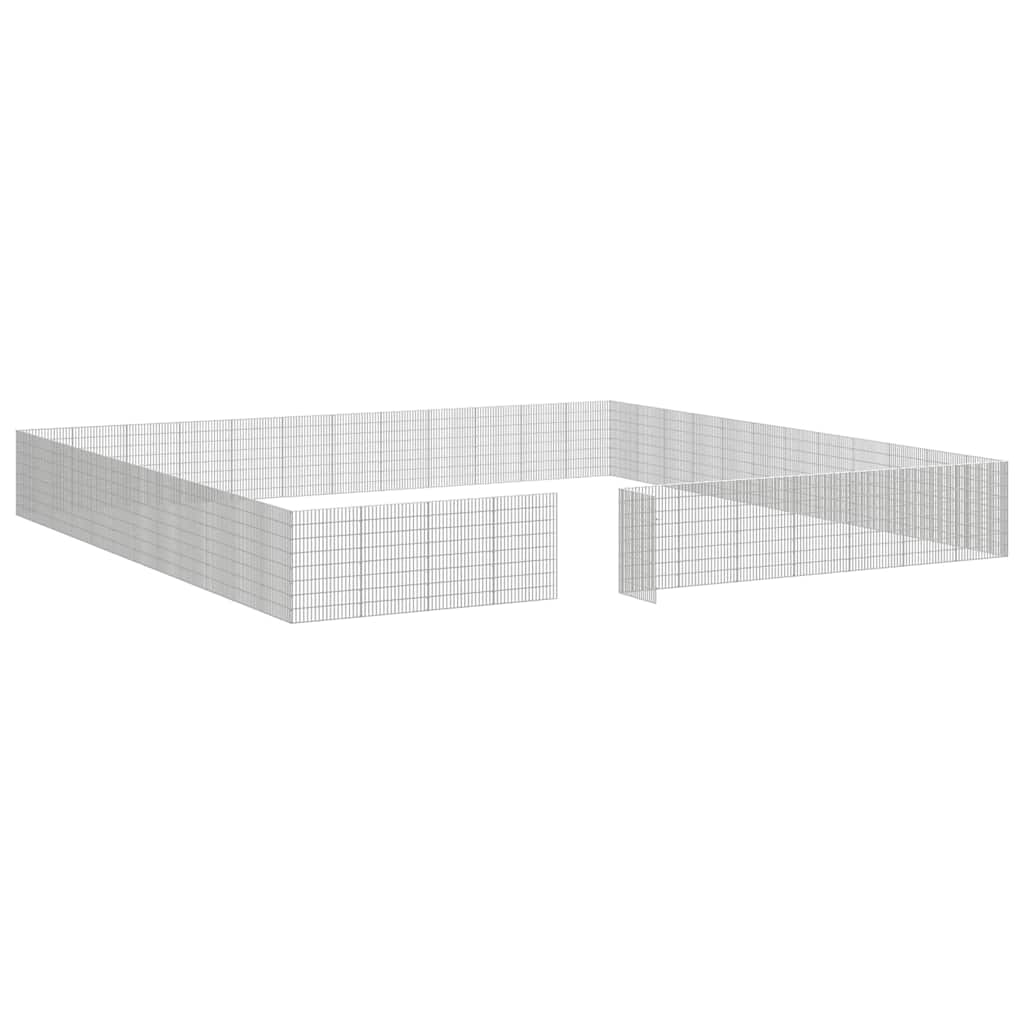 vidaXL Free Range Animal Enclosure 48-Panel 54x80 cm Galvanised Iron