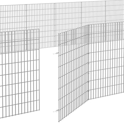 vidaXL Free Range Animal Enclosure 48-Panel 54x80 cm Galvanised Iron