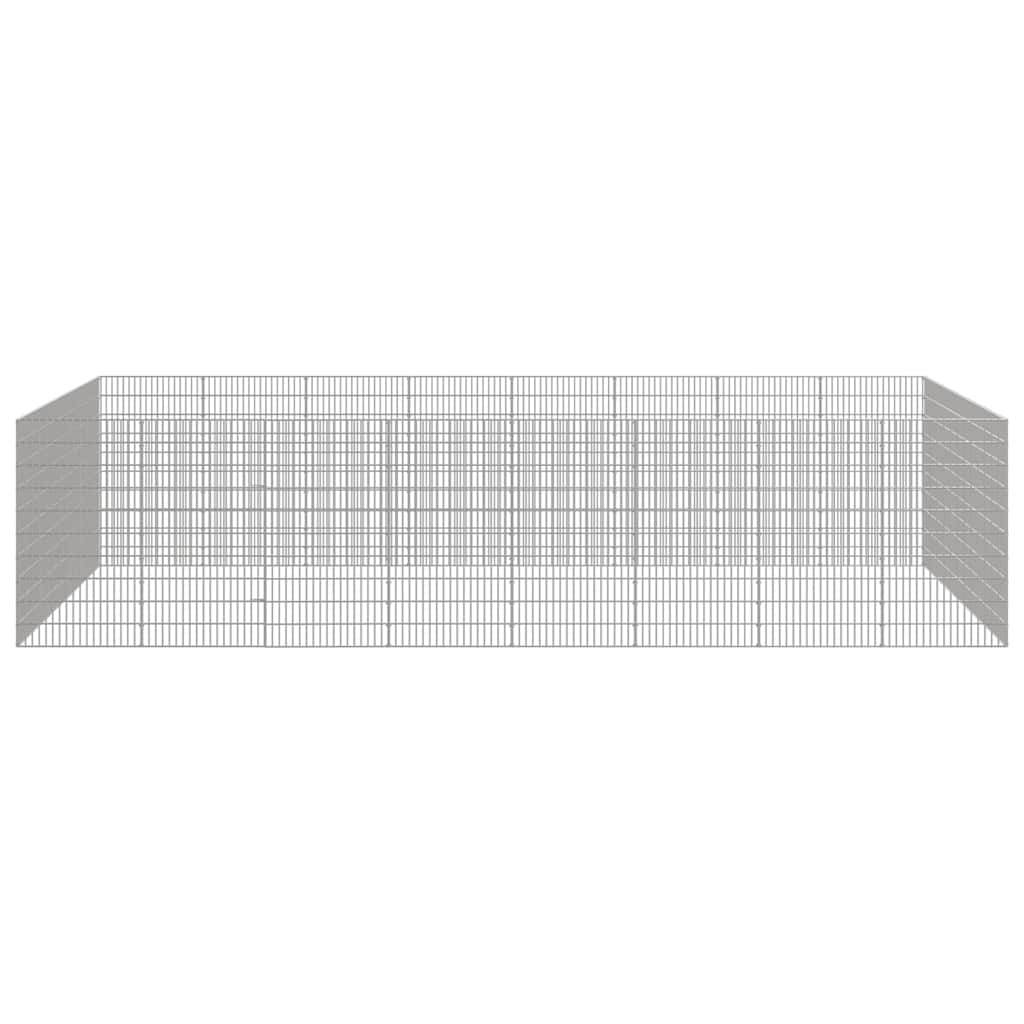 vidaXL Free Range Animal Enclosure 24-Panel 54x100 cm Galvanised Iron