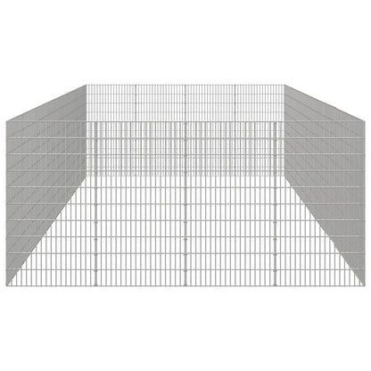 vidaXL Free Range Animal Enclosure 24-Panel 54x100 cm Galvanised Iron