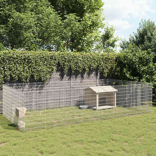 vidaXL Free Range Animal Enclosure 24-Panel 54x100 cm Galvanised Iron