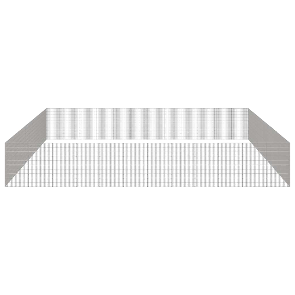 vidaXL Free Range Animal Enclosure 48-Panel 54x100 cm Galvanised Iron